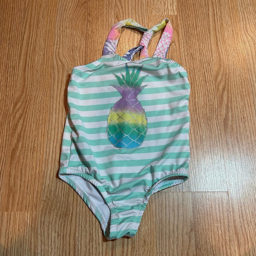 Pink Platinum pineapple one piece swimsuit 6X‎